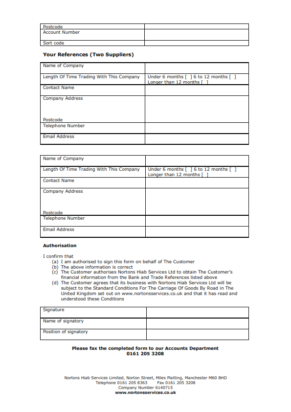application form